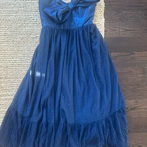 Anthropologie Royal Blue Maxi Dress
